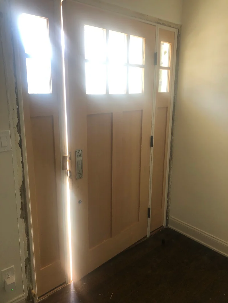 Simpson door with a clear fir interior ready to stain